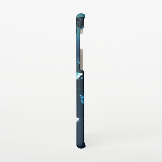 Mint-Night-Schmetterlinge Samsung Galaxy Hülle (Linke Seite)