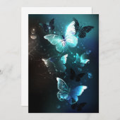 Mint-Night-Schmetterlinge Save The Date (Vorne/Hinten)