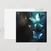 Mint-Night-Schmetterlinge Save The Date (Vorne/Hinten)