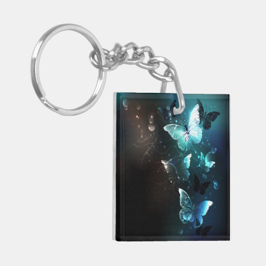 Mint-Night-Schmetterlinge Schlüsselanhänger (Vorderseite links)