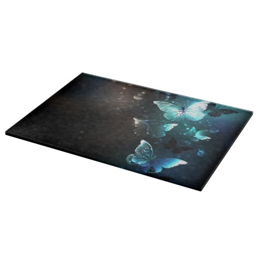 Mint-Night-Schmetterlinge Schneidebrett (Ecke)