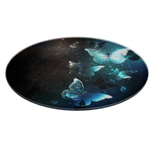 Mint-Night-Schmetterlinge Schneidebrett (Ecke)