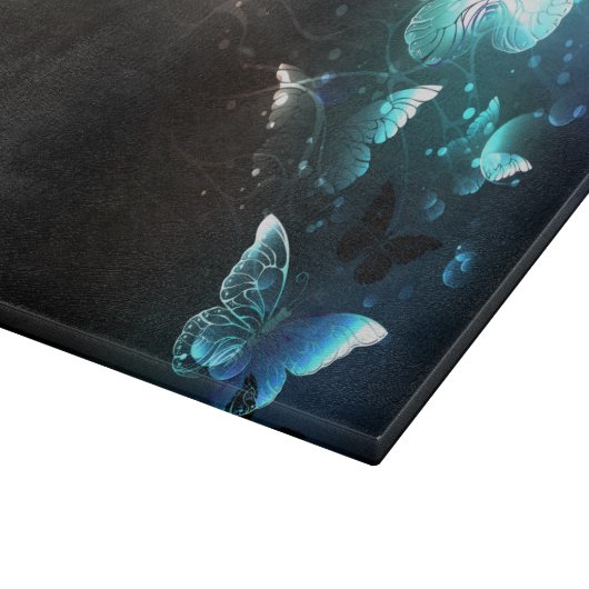 Mint-Night-Schmetterlinge Schneidebrett (Ecke)