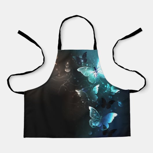 Mint-Night-Schmetterlinge Schürze (Vorderseite)