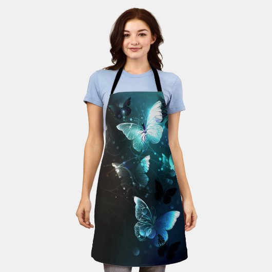 Mint-Night-Schmetterlinge Schürze (Getragen)