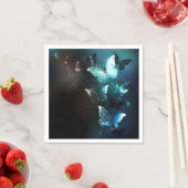 Mint-Night-Schmetterlinge Serviette (Beispiel)