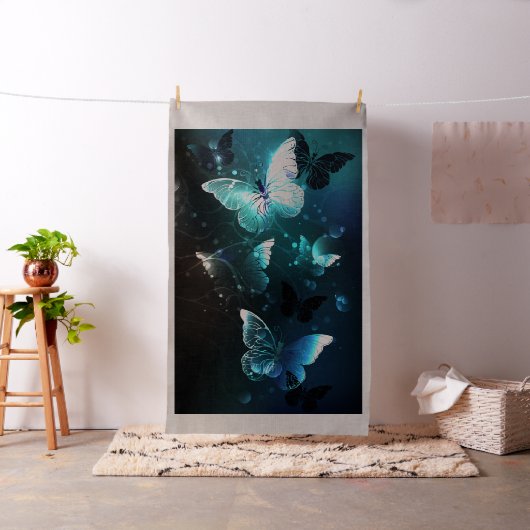 Mint-Night-Schmetterlinge Stoff (Beispiel)