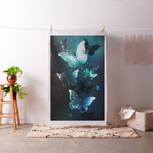 Mint-Night-Schmetterlinge Stoff (Beispiel)