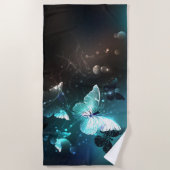 Mint-Night-Schmetterlinge Strandtuch (Vorderseite)