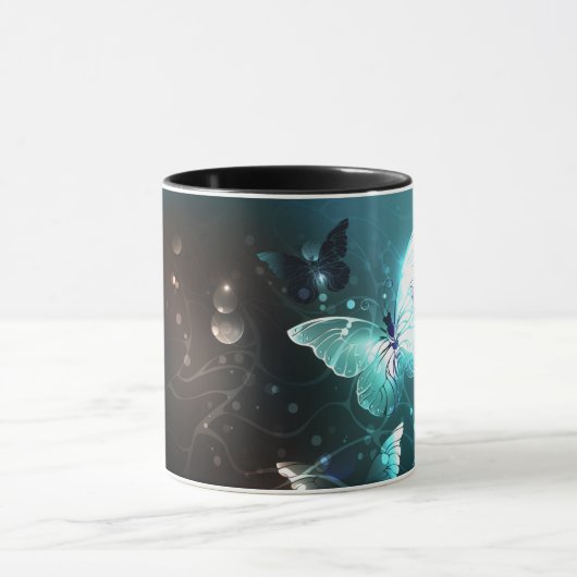 Mint-Night-Schmetterlinge Tasse (Zentrum)
