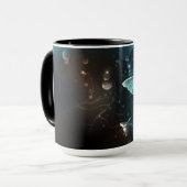 Mint-Night-Schmetterlinge Tasse (Vorderseite Links)