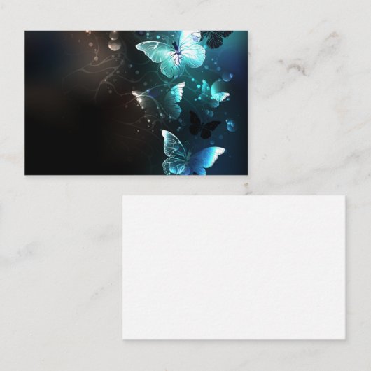 Mint-Night-Schmetterlinge Terminkarte (Vorne/Hinten)