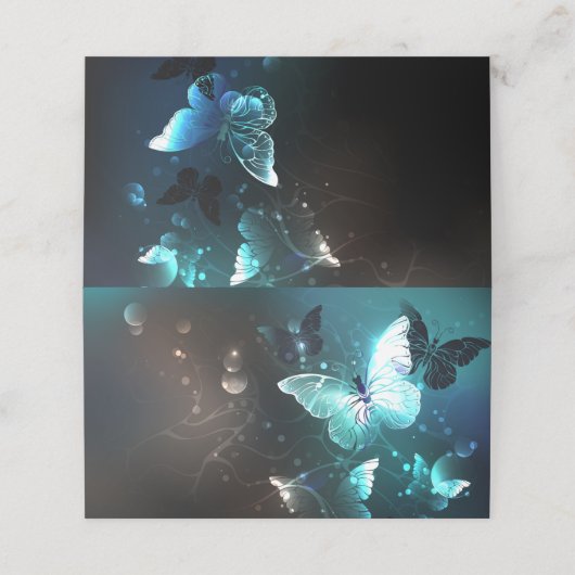 Mint-Night-Schmetterlinge Treuekarte (Außenseite Aufgefaltet)