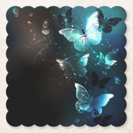 Mint-Night-Schmetterlinge Untersetzer
