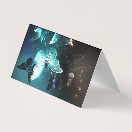 Mint-Night-Schmetterlinge Visitenkarten (Rückseite)