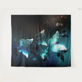 Mint-Night-Schmetterlinge Wandteppich (Vorderseite (Horizontal))