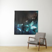 Mint-Night-Schmetterlinge Wandteppich (Beispiel (Horizontal))