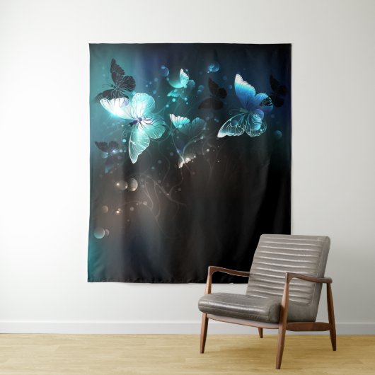 Mint-Night-Schmetterlinge Wandteppich (Beispiel)