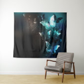 Mint-Night-Schmetterlinge Wandteppich (Beispiel (Horizontal))