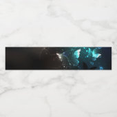 Mint-Night-Schmetterlinge Wasserflaschenetikett (Einzelnes Label)