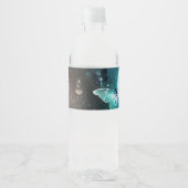 Mint-Night-Schmetterlinge Wasserflaschenetikett (Vorderseite)