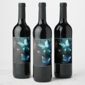 Mint-Night-Schmetterlinge Weinetikett (Flaschen)