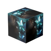 Mint-Night-Schmetterlinge Würfel (Rückseite Schrägansicht)