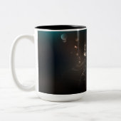 Mint-Night-Schmetterlinge Zweifarbige Tasse (Links)