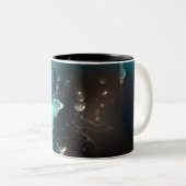 Mint-Night-Schmetterlinge Zweifarbige Tasse (VorderseiteRechts)