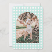 Mint Nutcracker Birthday Photo Thank You Card Einladung (Rückseite)