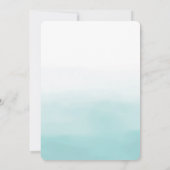 Mint Ombre Glitzer Einladung (Rückseite)