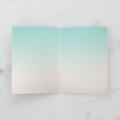 Mint Ombre Gold Glitzer Leopard Print Karte (Innenseite)