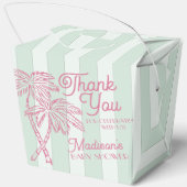 Mint Palm Spring Pastel Beach Baby Dusche Geschenkschachtel (Rückseite)
