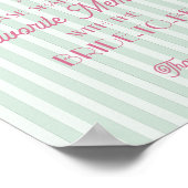 Mint Palm Springs Favorite Erinnerungen mit Braut Poster (Ecke)