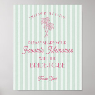 Mint Palm Springs Favorite Erinnerungen mit Braut Poster