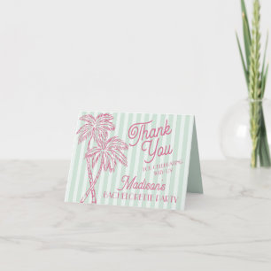 Mint Palm Springs Pastell Strand Dankeskarten Dankeskarte