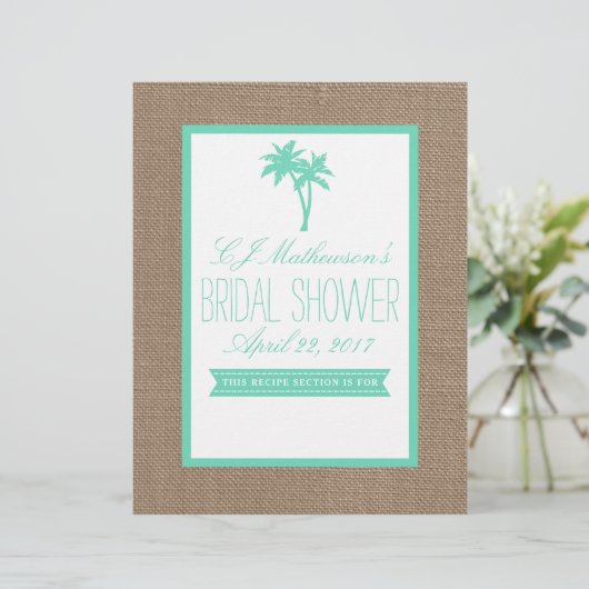 Mint Palm Tree Beach Brautparty Rezept Division (Stehend Vorderseite)