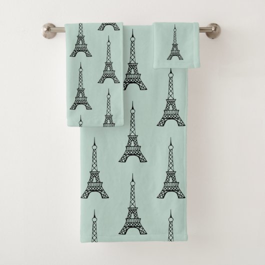 Mint Paris Eiffel Tower Badetücher Set Geschenk (Insitu)