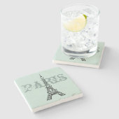 Mint Paris Eiffel Tower Stone Drink Untersetzer Ge (Seitenansicht)