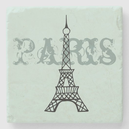 Mint Paris Eiffel Tower Stone Drink Untersetzer Ge (Vorderseite)
