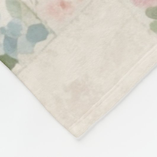 Mint Patchwork Monogramm Fleecedecke (Ecke)