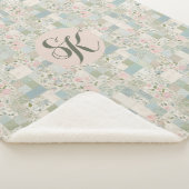 Mint Patchwork Monogramm Sherpadecke (3/4)