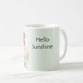 Mint Peach Hello Sunshine Black Man  Kaffeetasse (VorderseiteRechts)