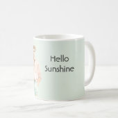 Mint Peach Hello Sunshine Man  Kaffeetasse (VorderseiteRechts)