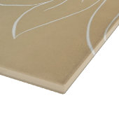 Mint Peach White Daisies Floral Schneidebrett (Ecke)