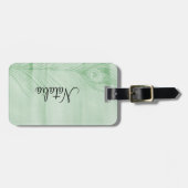 Mint Peacock Feather Gepäckanhänger (Vorderseite horizontal)