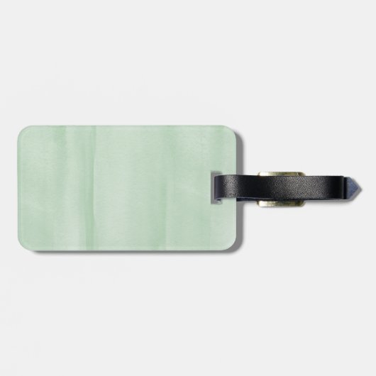 Mint Peacock Feather Gepäckanhänger (Rückseite horizontal)