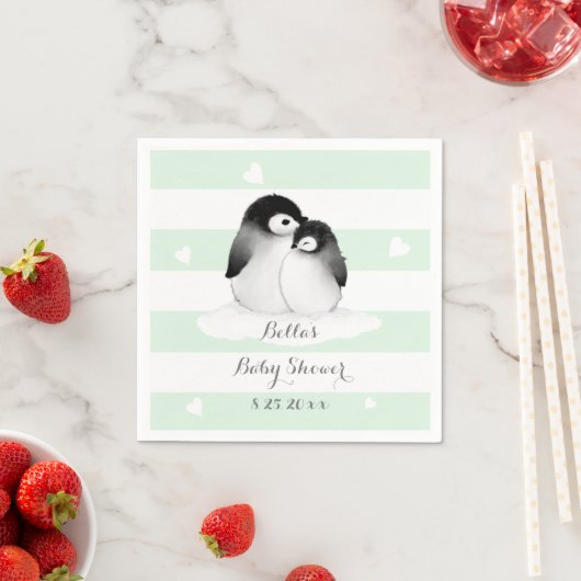 Mint Penguin Paper Napkins Serviette (Beispiel)