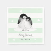Mint Penguin Paper Napkins Serviette (Vorderseite)
