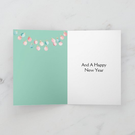 Mint Pink Auto Weihnachtsgeschenke Karte (Innenseite)